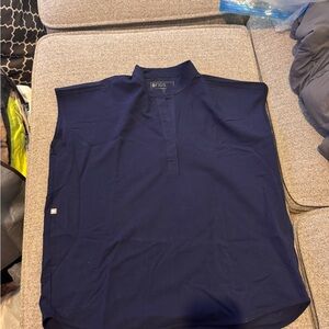 Figs Navy Blue Rafaela Oversized Scrub Top